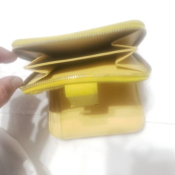 PRADA Vintage YELLOW BIFOLD CANVAS WALLET - Picture 5 of 15